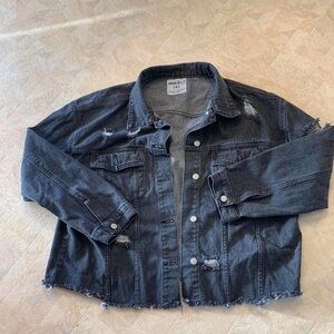 White Burch Mineral Washed Black Denim Jacket